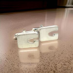 Gucci Estate Mens Cufflinks Sterling Silver G38